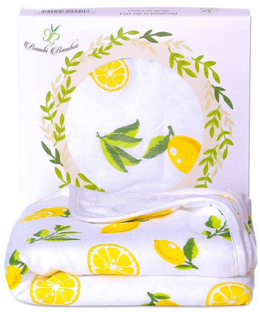 4 Layer Muslin Quilt, Lemon Print