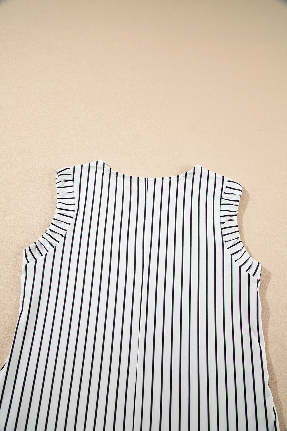 Black White Striped Vest Shift Maxi Dress