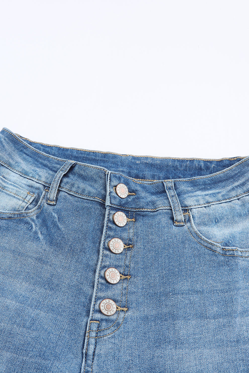 Blue Light Wash High Waisted Bell Bottom Jeans