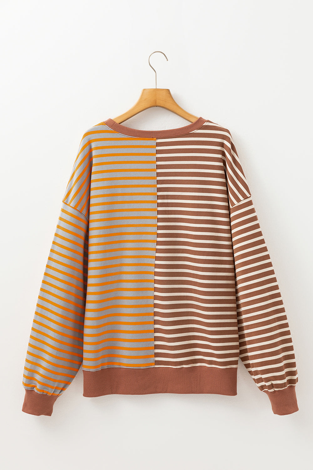 Colorblock Drop Shoulder Oversize Sweatshirt