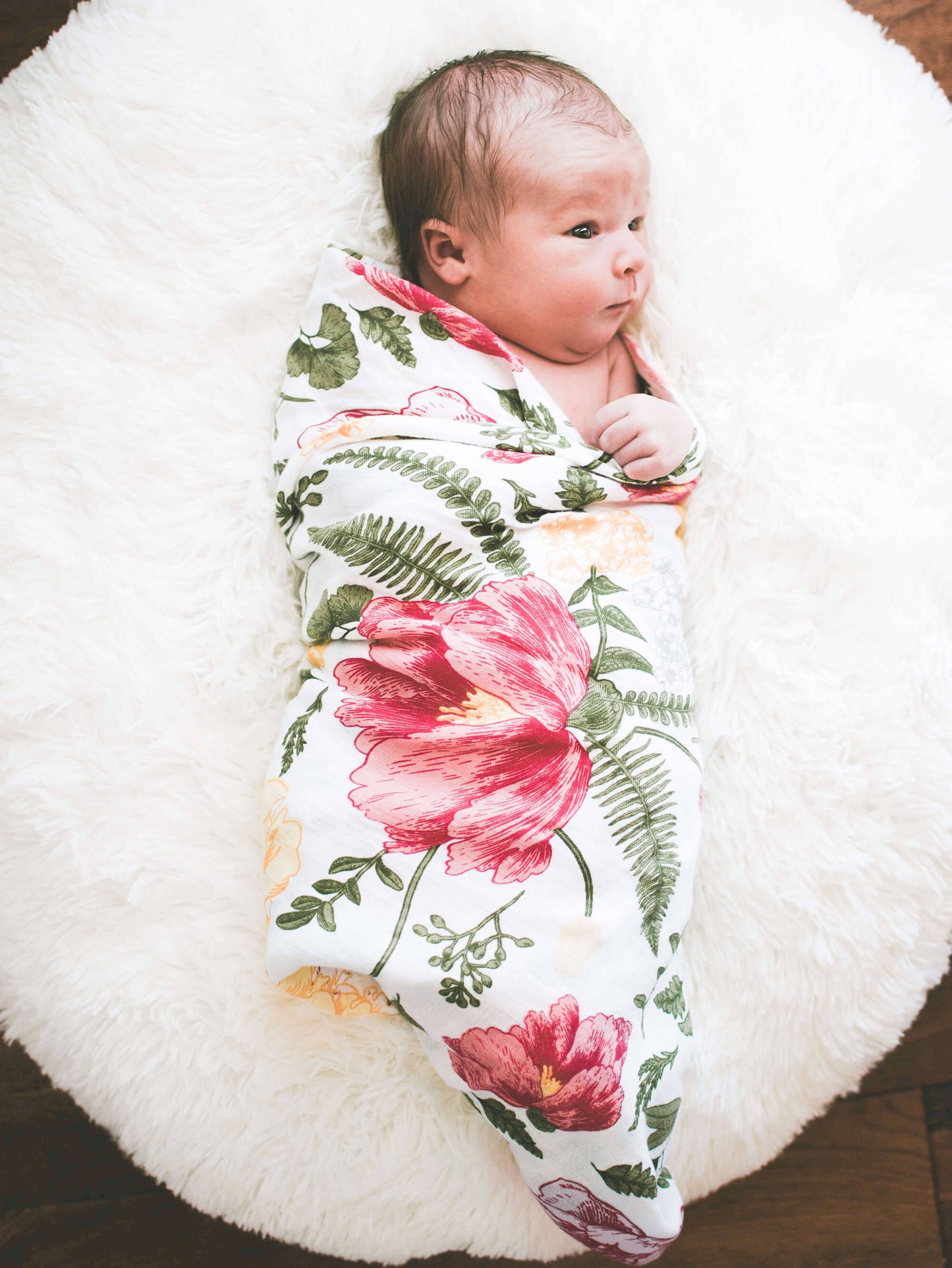 Muslin Swaddle Floral Blanket